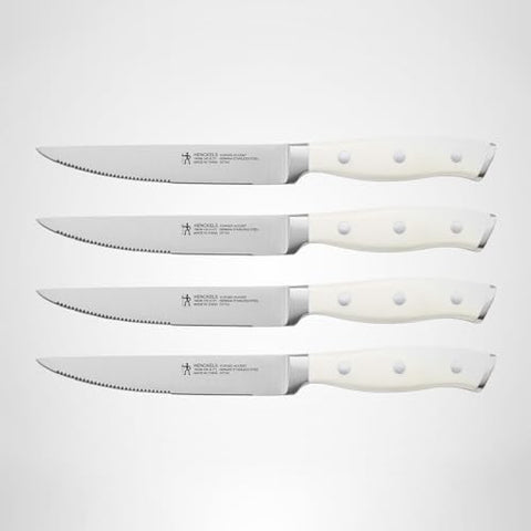 Henckels logo stamp on blade highlighting heritage and quality.
