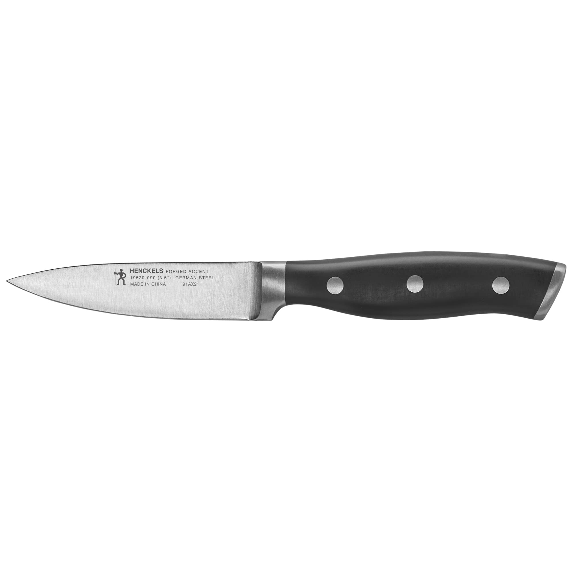 HENCKELS Forged Accent paring knife blade close-up for precise slicing.