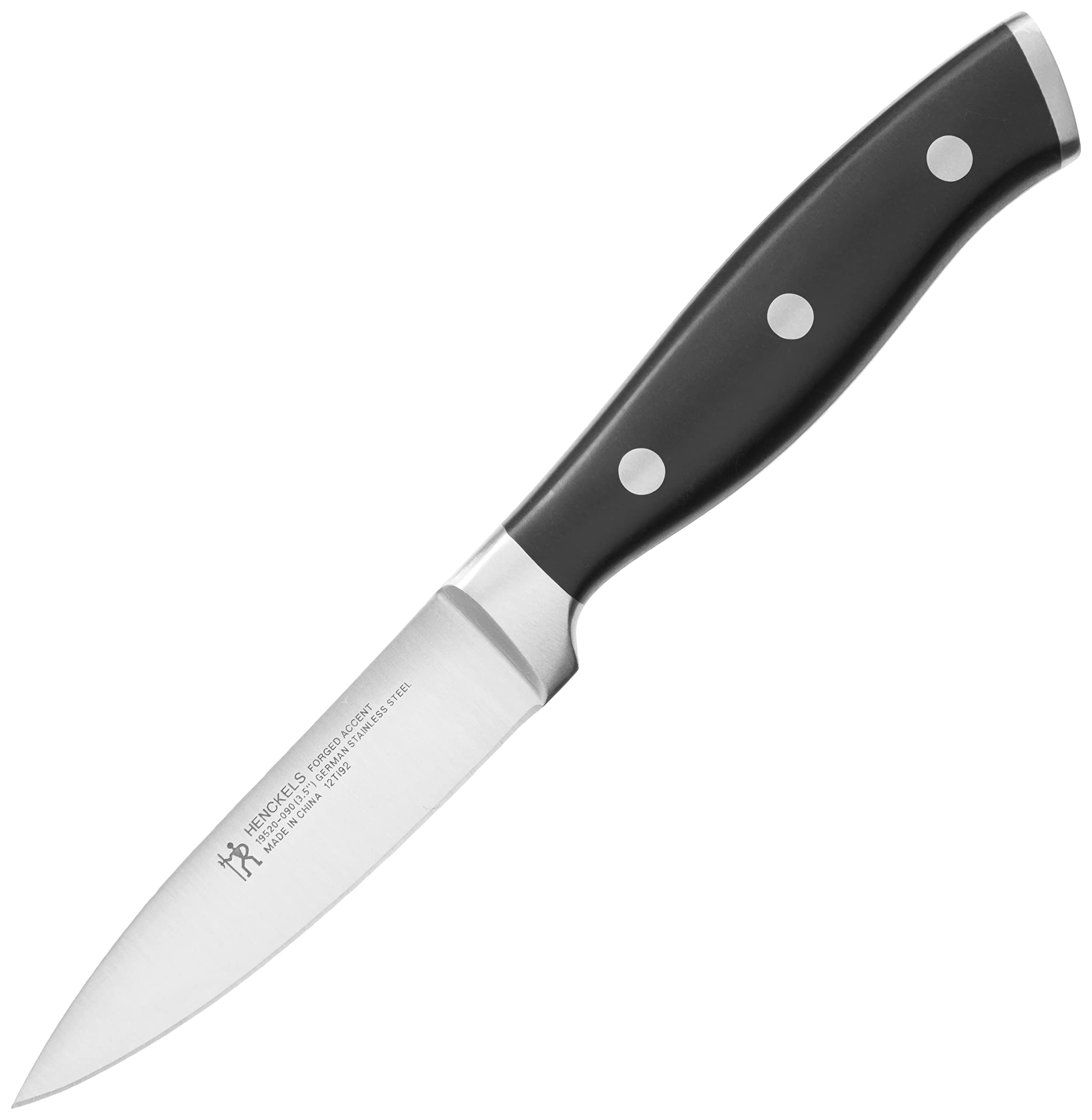 HENCKELS Forged Accent paring knife edge stays sharp for precise fine prep.