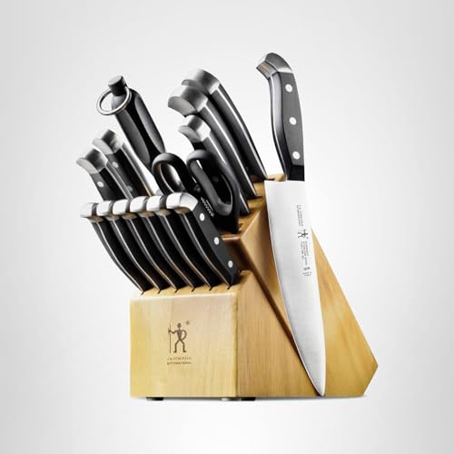 HENCKELS hardwood knife block for organized, safe storage