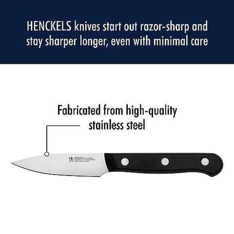 HENCKELS Solution 5.5-inch prep knife for versatile slicing tasks.