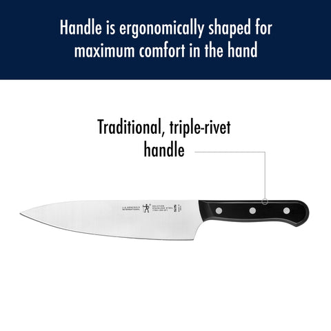 Henckels Solution 5-inch serrated utility knife for crusty foods.