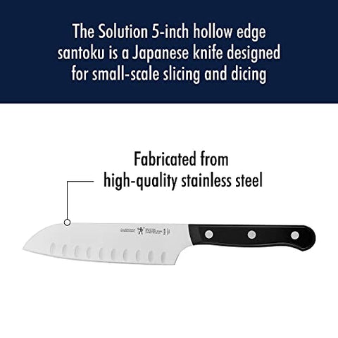 Henckels Solution ergonomic triple-rivet handle for comfortable, fatigue-free prep