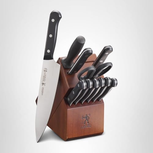 Henckels Solution blades resist rust and staining for long-lasting performance.