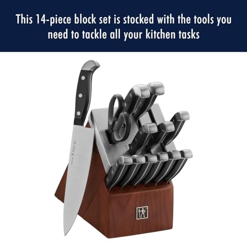 HENCKELS Statement 14-piece knife set on display highlighting German engineering