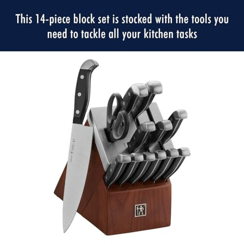 HENCKELS Statement 14-piece knife set on display highlighting German engineering