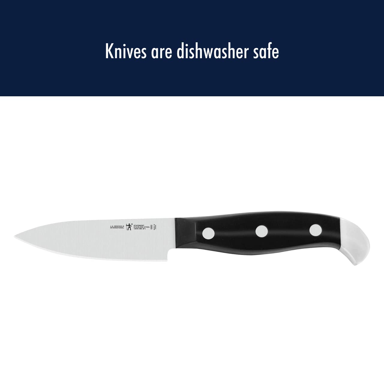 Henckels Statement paring knife ideal for garnishes and precise peeling.