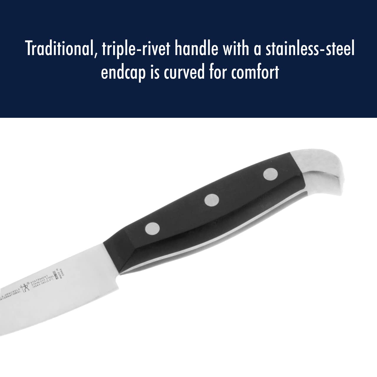 Henckels Statement paring knife lightweight design enables easy maneuvering.