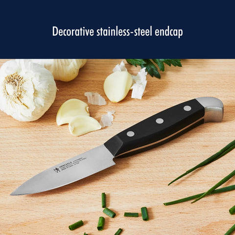 Henckels Statement 4-inch paring knife for delicate detail work.