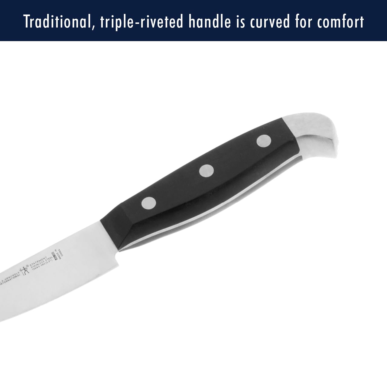 5-inch serrated utility knife from HENCKELS Statement for grip-and-cut