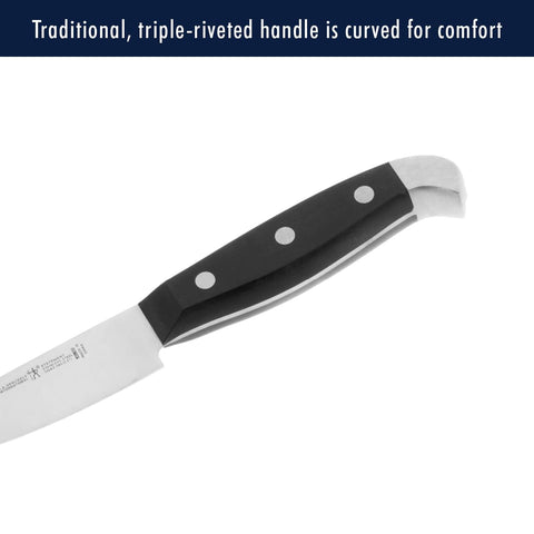 5-inch serrated utility knife from HENCKELS Statement for grip-and-cut