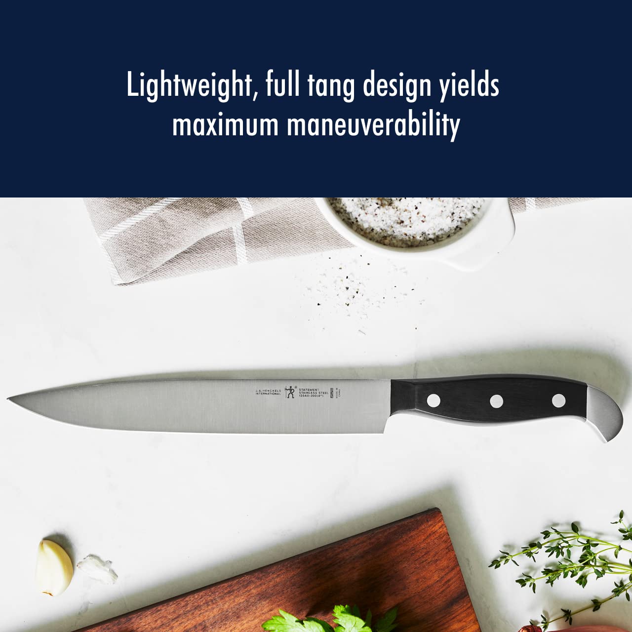 Henckels Statement 6-inch utility knife ideal for daily prep tasks.