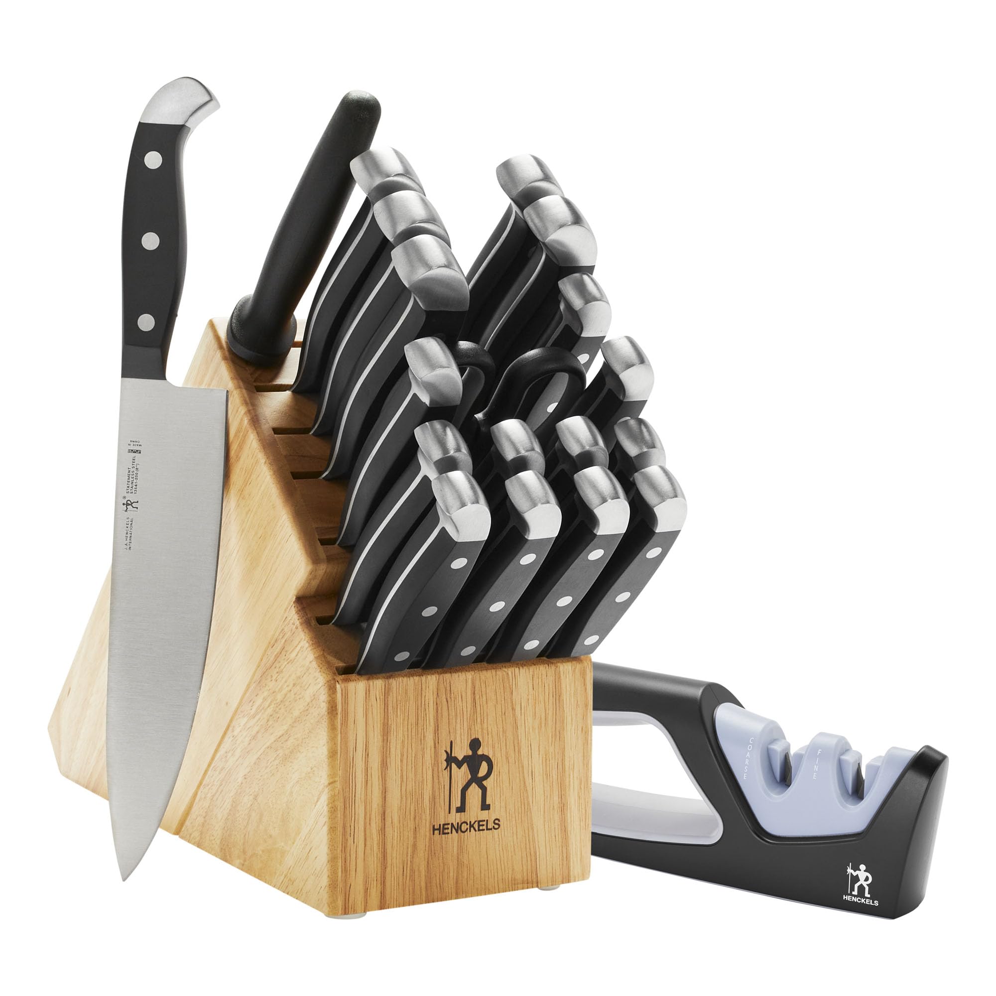 Henckels Statement block with bonus sharpener for edge maintenance