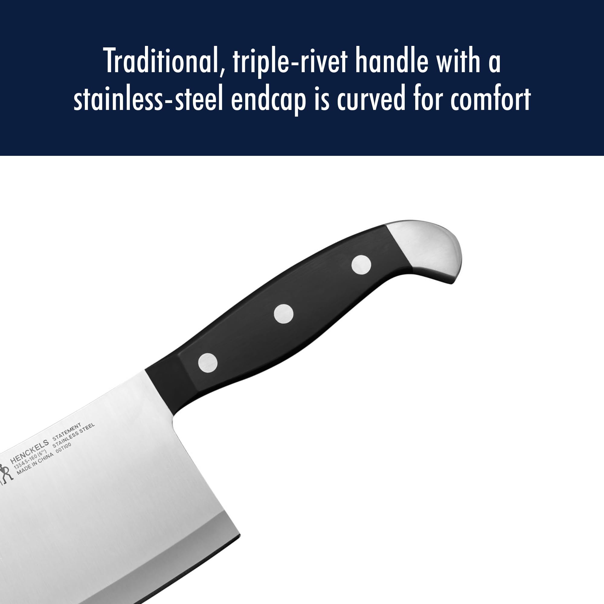 Henckels Statement full tang design enhances control and maneuverability