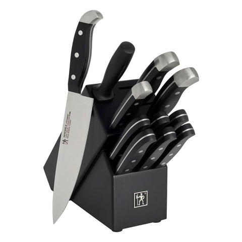 Henckels Statement knife block with balanced blades and elegant endcap for kitchen prep