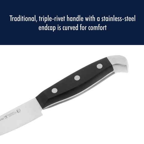 Henckels Statement blade slicing vegetables with clean cuts