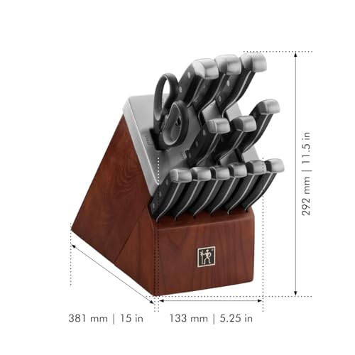 Close-up of razor-sharp blades from HENCKELS Statement for clean cuts