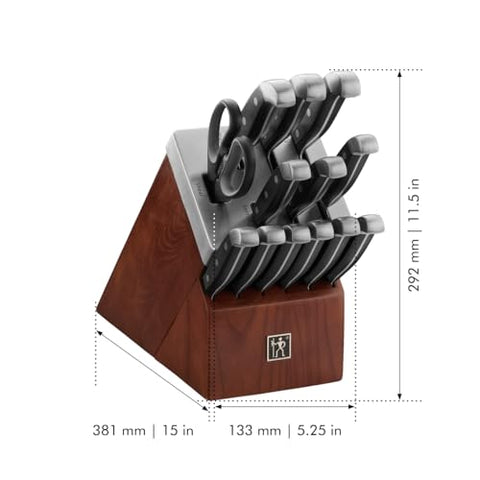 Close-up of razor-sharp blades from HENCKELS Statement for clean cuts