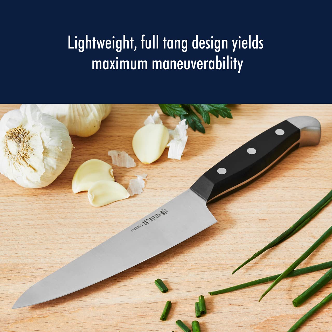 Henckels Statement knife slicing meats and cheese with ease