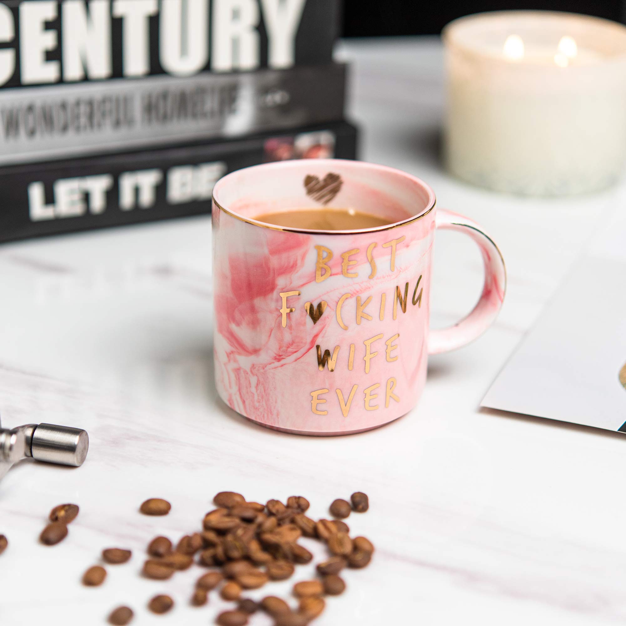 Hendson marble mug in romantic gift box ready for gifting.
