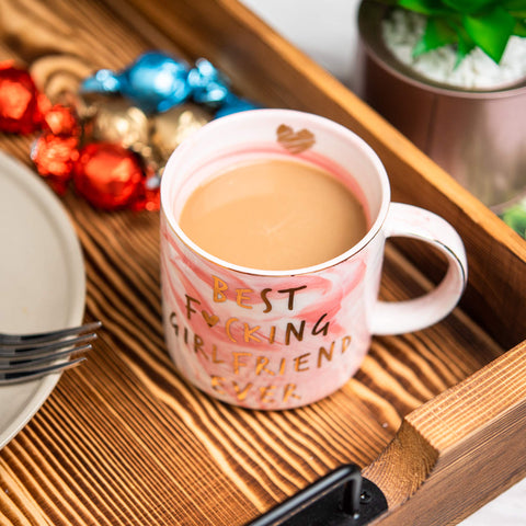 Hendson pink mug heart inner lip detail enhances gift-giving with a sweet design