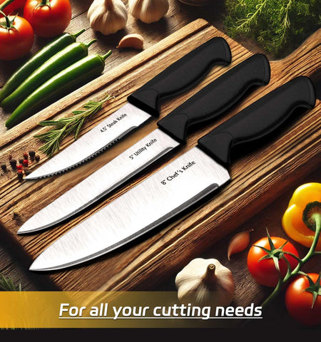HENKELIVING Knife Set sharpening rod for edge maintenance