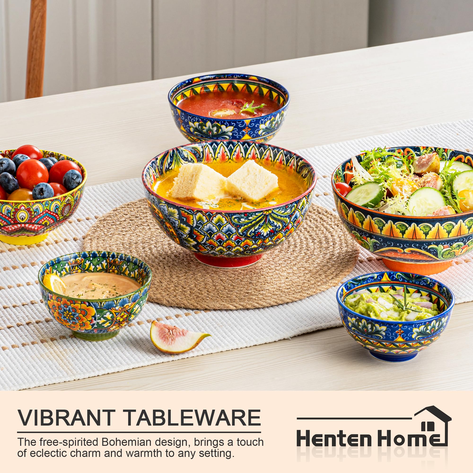 Henten Home porcelain bowls resist scratches and odors for durable daily use