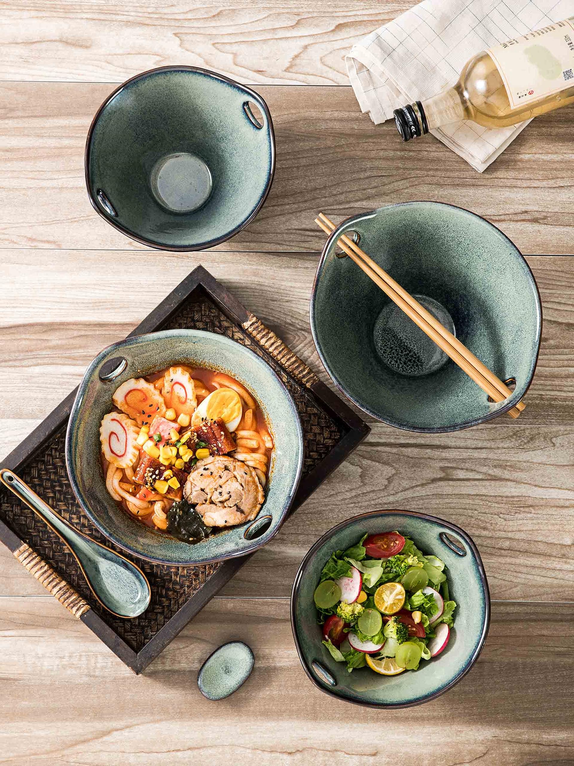 Henten Home ramen bowls are microwave and dishwasher safe for easy cleanup.