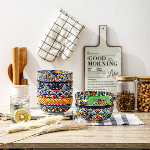 HENXFEN LEAD Boho bowls perfect for salads, oats, and fruit servings