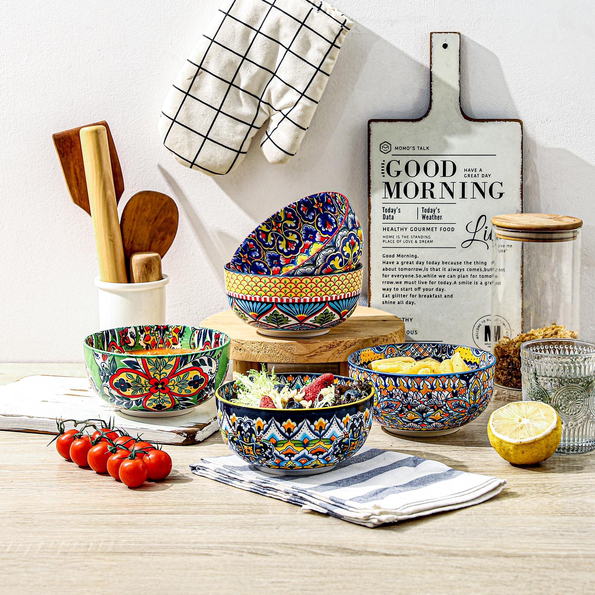 HENXFEN LEAD Microwave and dishwasher safe bowls for easy weeknight prep