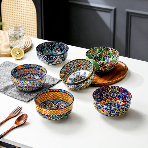 HENXFEN LEAD Porcelain bowls with a smooth glaze resist stains