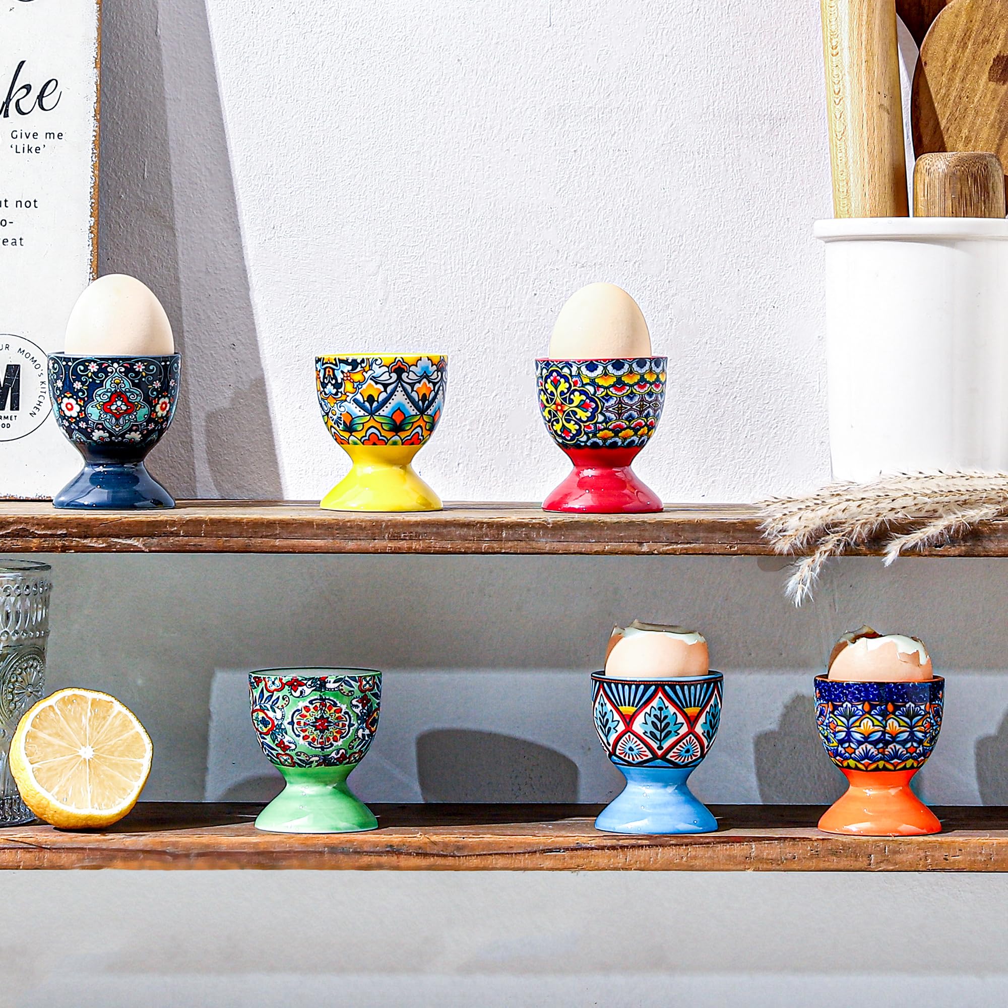 HENXFEN LEAD boho egg cups make a thoughtful Easter or housewarming gift.