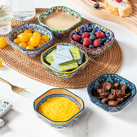 HENXFEN LEAD ceramic dipping bowls, microwave-safe, convenient for reheating sauces