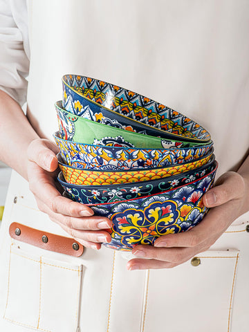 HENXFEN LEAD colorful ceramic bowls resist staining and flavor transfer.