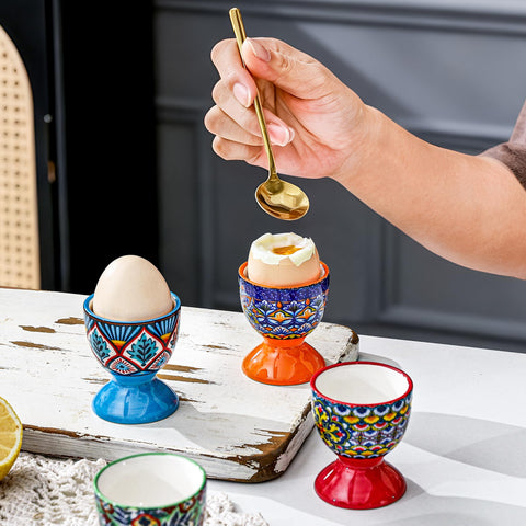 HENXFEN LEAD color-pop egg cups enhance breakfast with style.