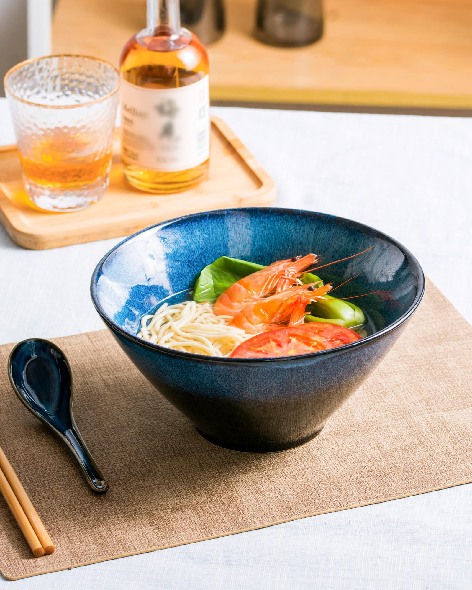 HENXFEN LEAD deep bowls perfect for ramen and salads without spills