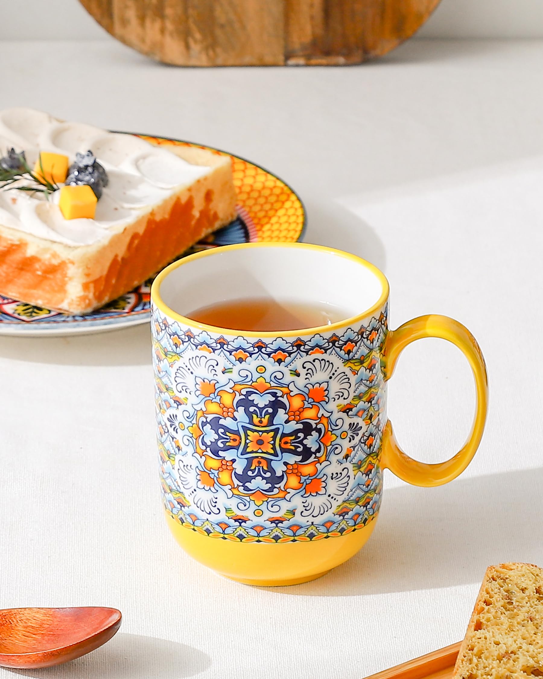 HENXFEN LEAD cappuccino mug 14 oz perfect for a cozy routine.