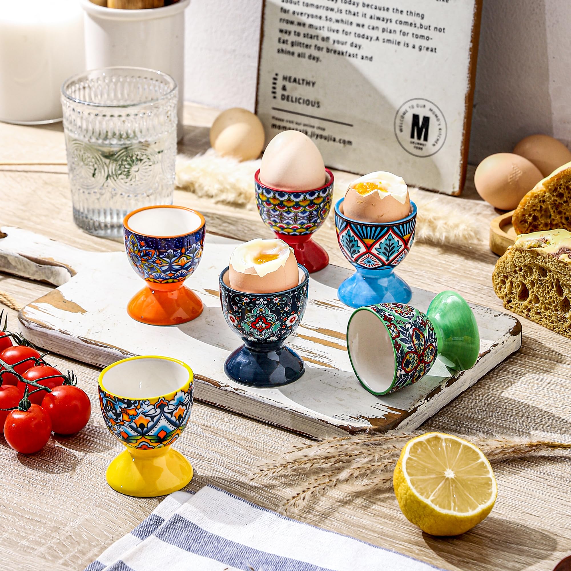 HENXFEN LEAD egg holders fit soft or hard-boiled eggs upright for neat serving.