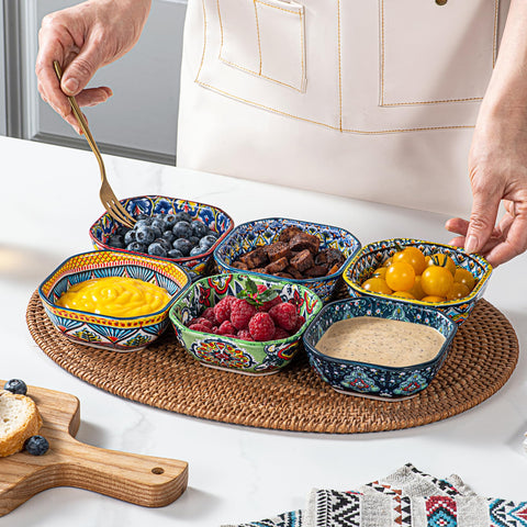 HENXFEN LEAD gift-ready boho bowls, a stylish addition for weddings or housewarmings