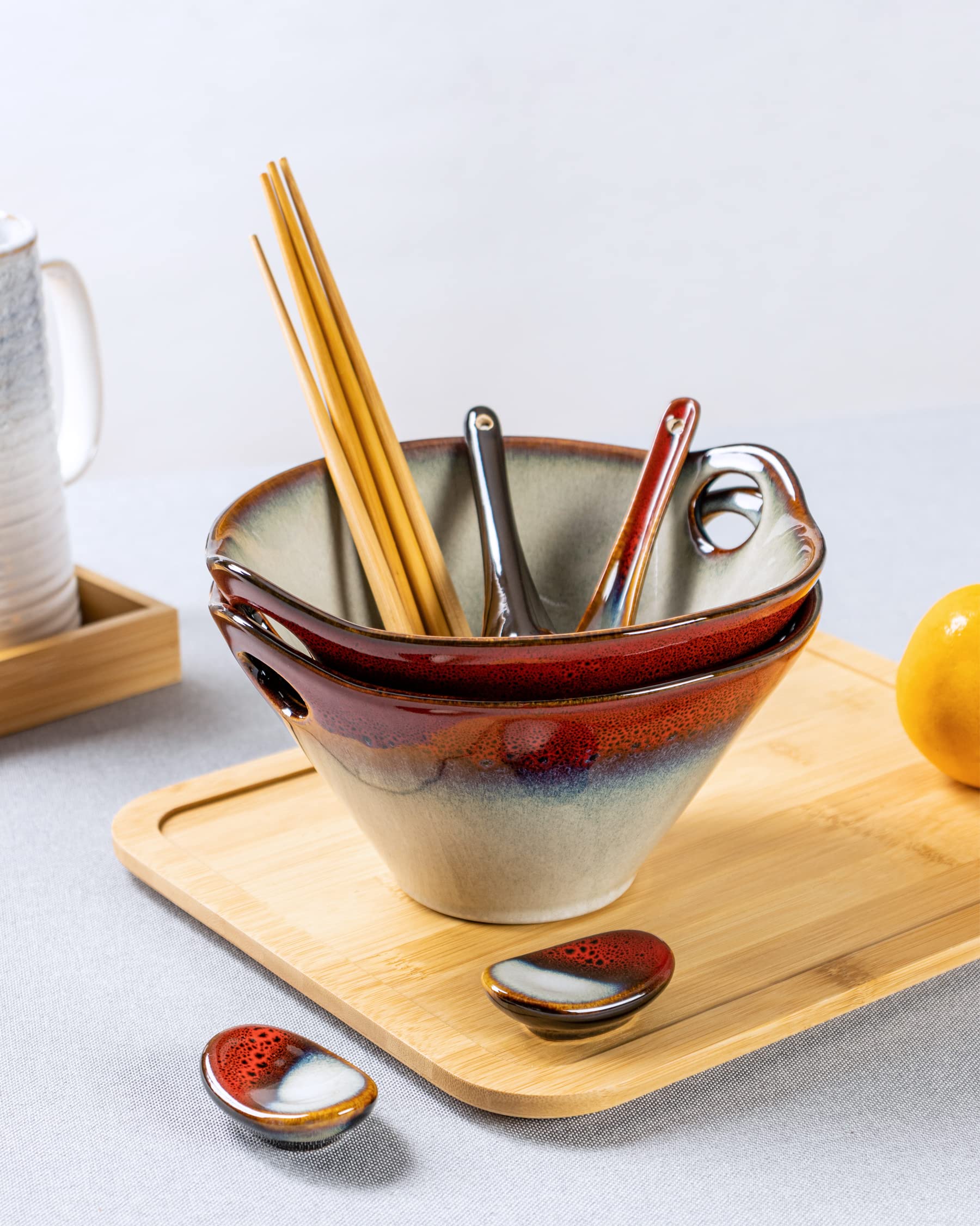 HENXFEN LEAD dishwasher-safe bowls for easy cleanup.