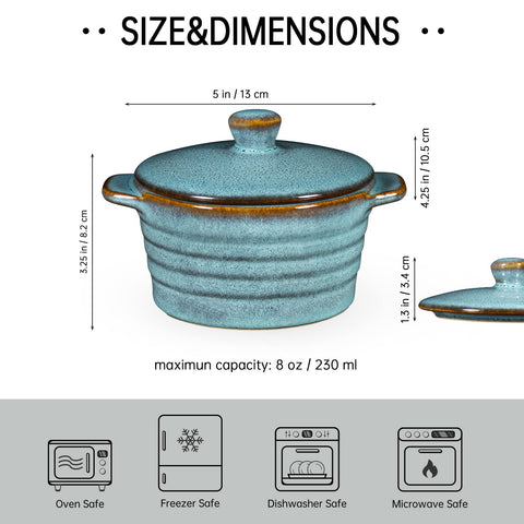 HENXFEN LEAD ramekin on table, ideal for individual servings