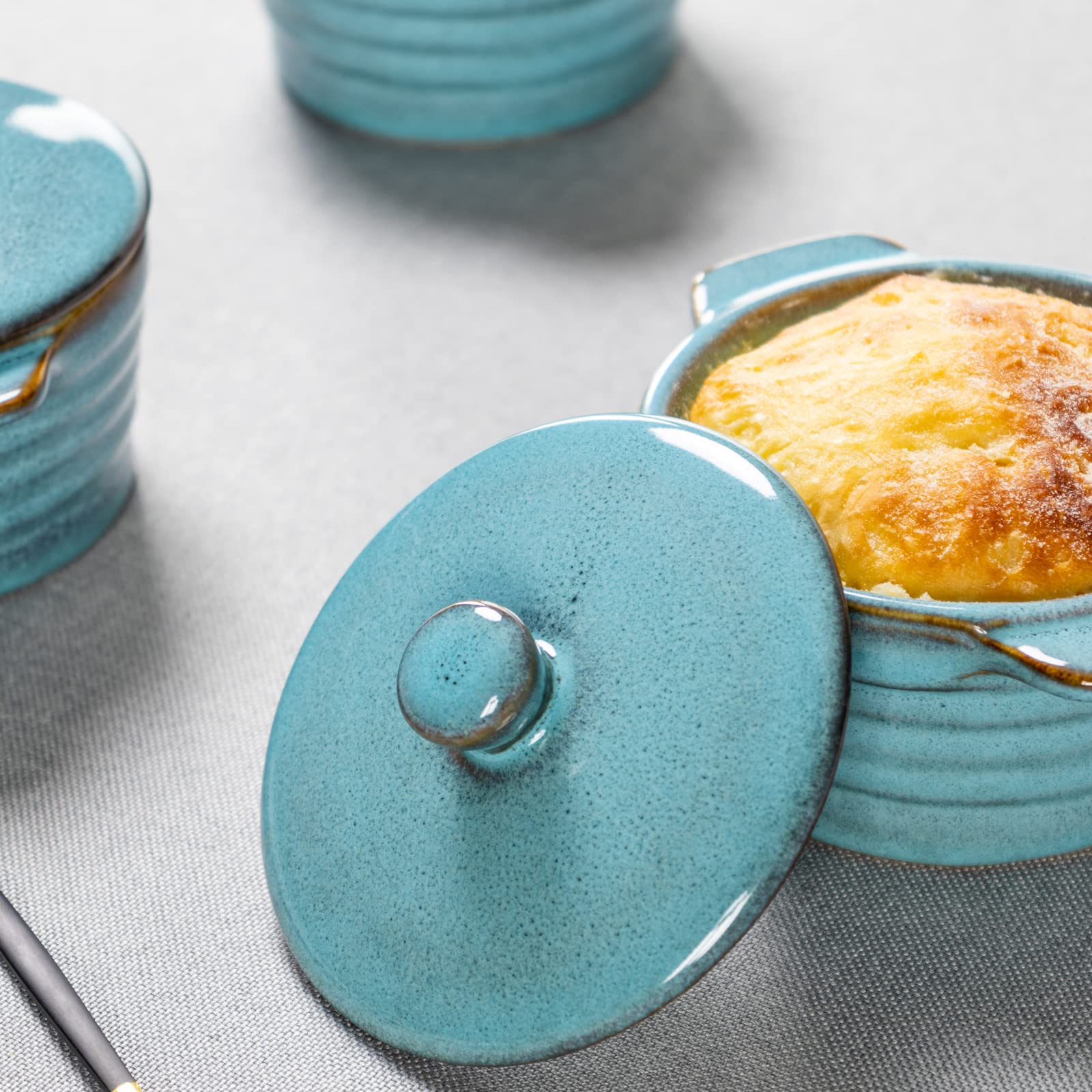 HENXFEN LEAD ramekin in oven showing even heating and durability