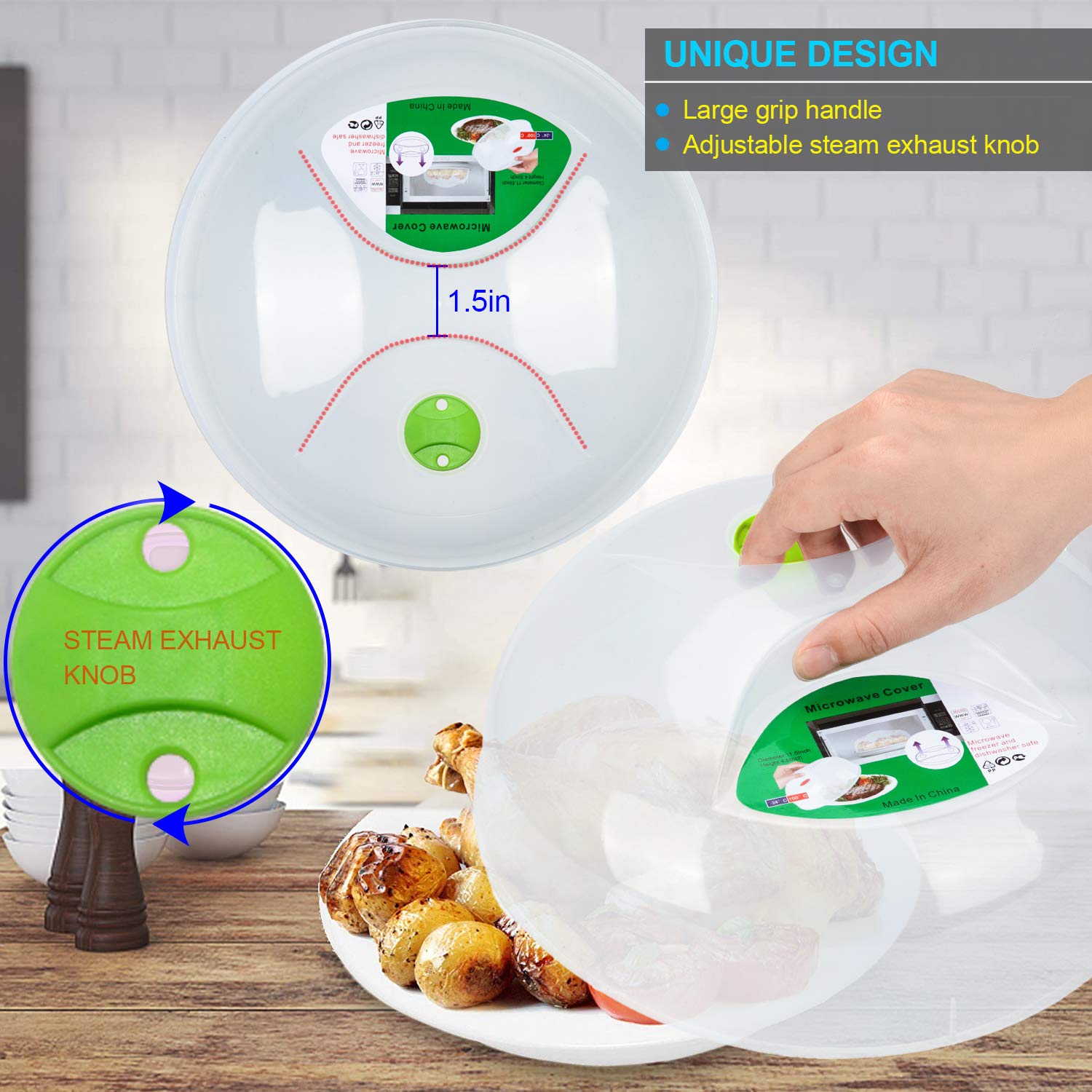 HENYU dishwasher-safe cover simplifies cleanup after meals.