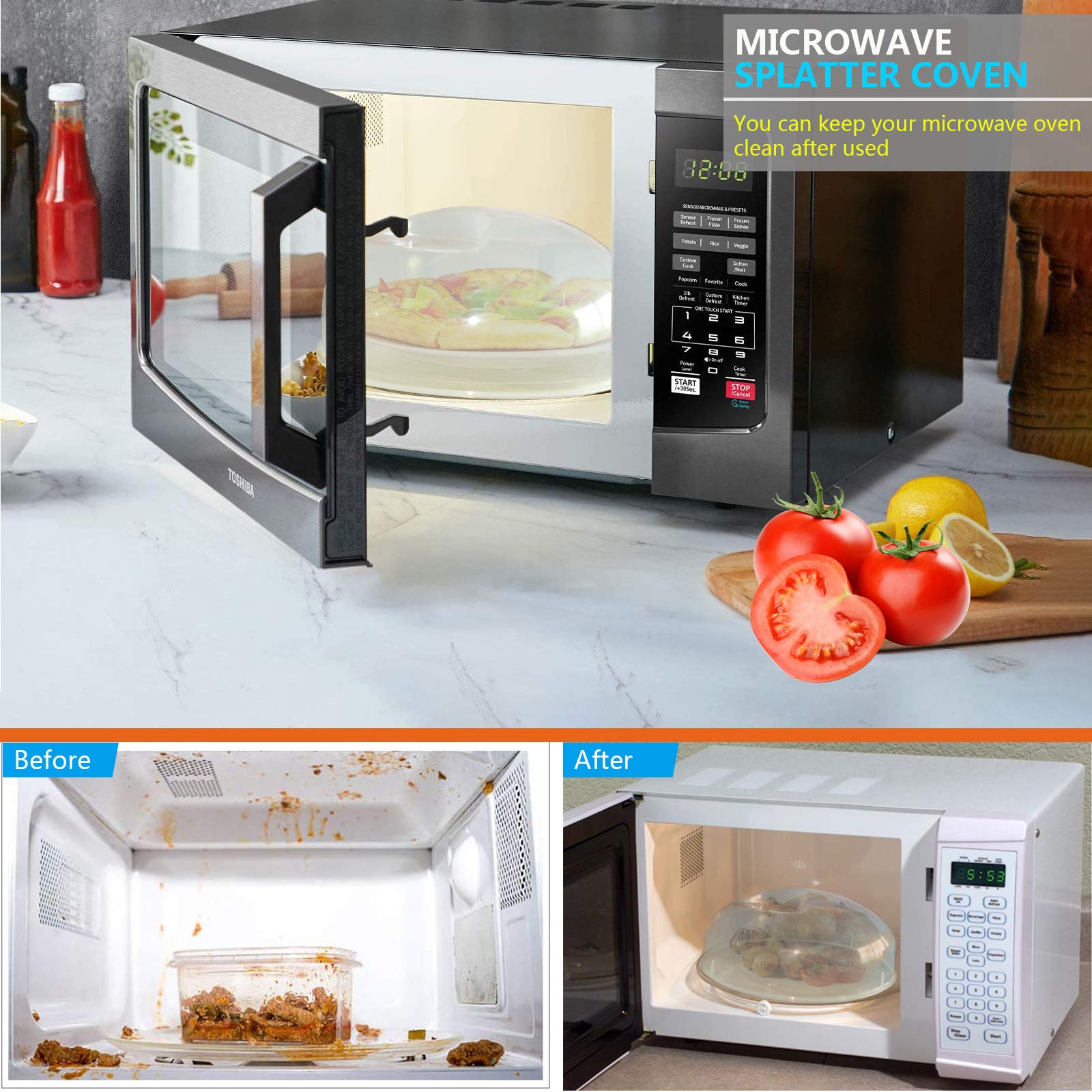 HENYU 11.5 inch cover fits standard plates for versatile reheating.