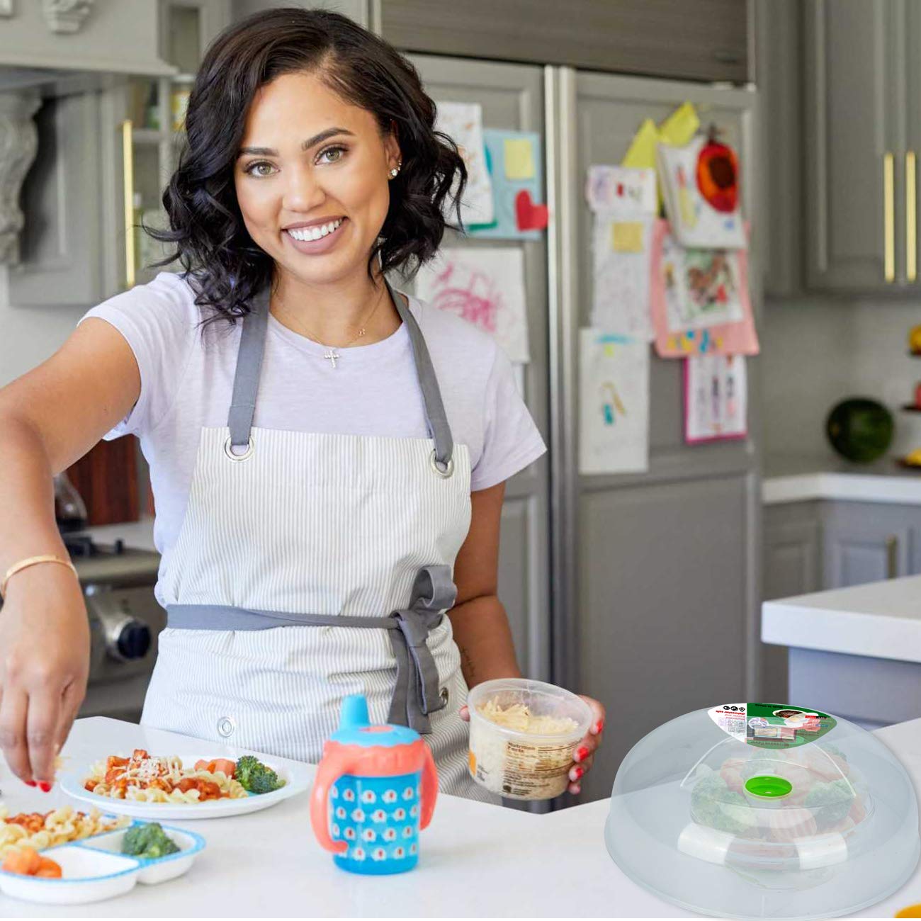 HENYU fits standard dinnerware and speeds reheating with heat focus.
