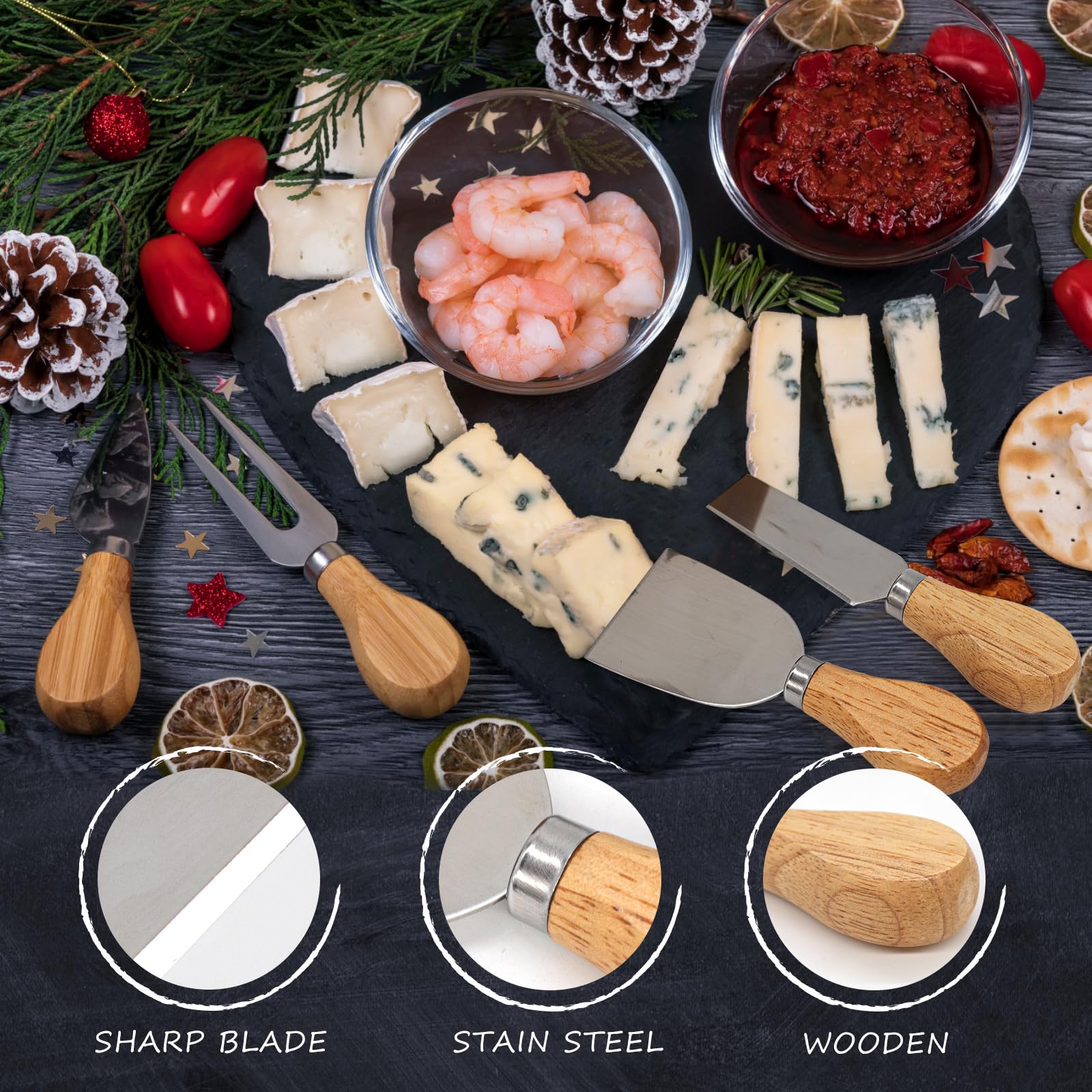 HEORIM magnetic wood holder keeps knives organized on the counter.