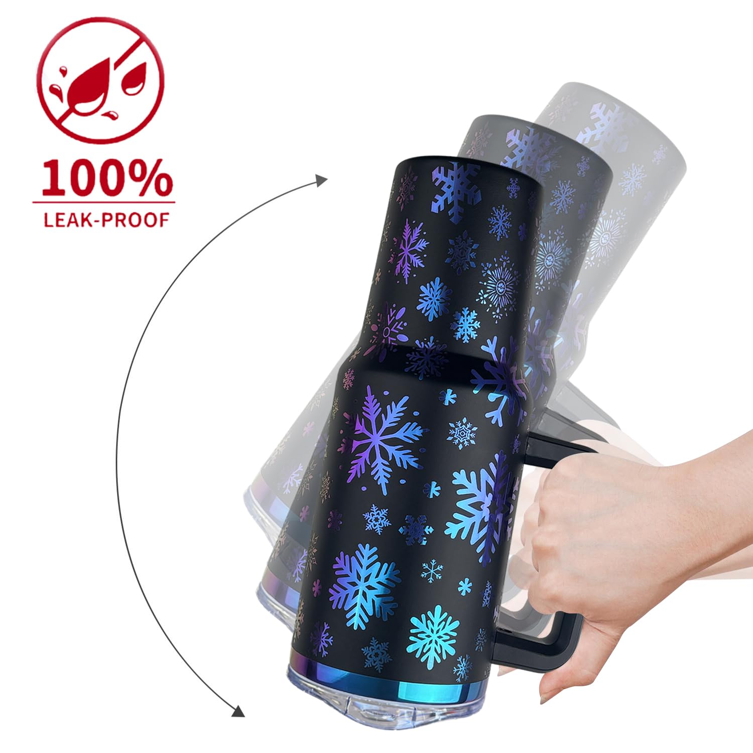 Heqianco 40oz insulated tumbler keeps you hydrated during long commutes
