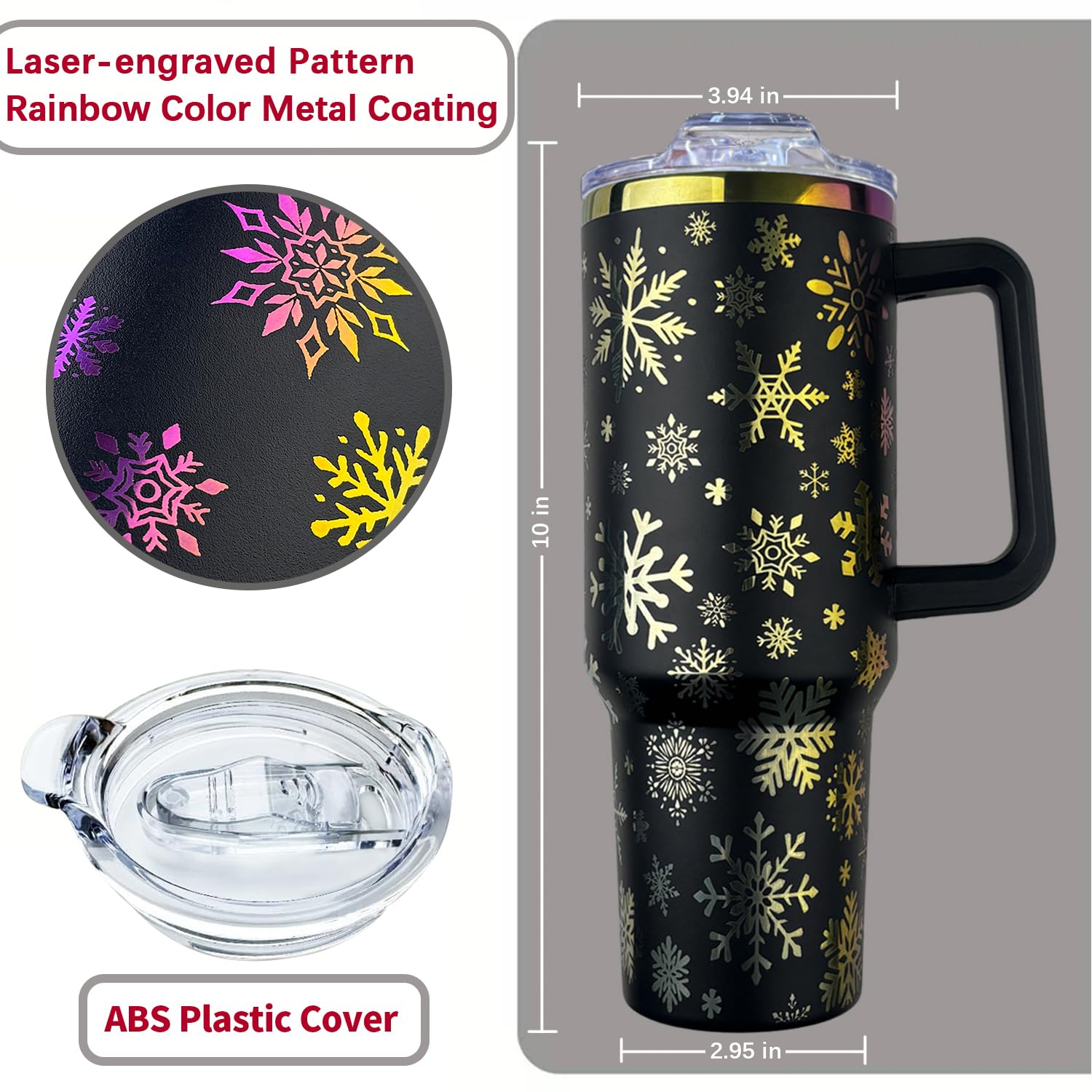 Heqianco stainless steel travel mug with double-wall insulation for hot or cold drinks