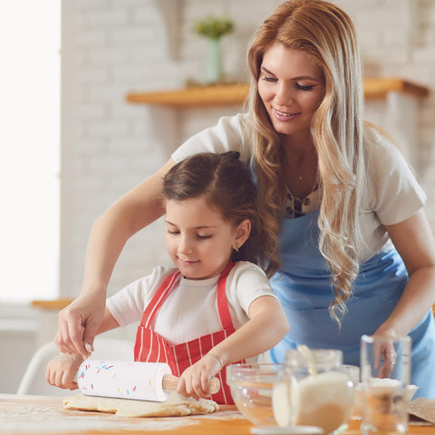 HEQU kids spoon for safe stirring during pretend play and real cooking