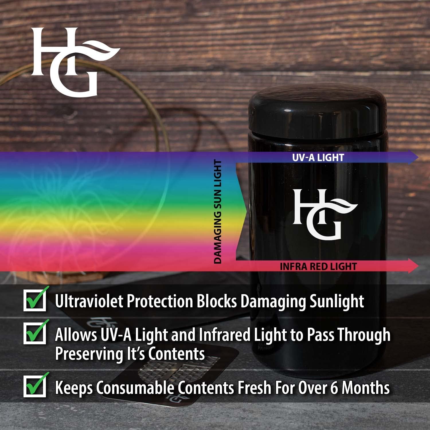 Herb Guard 500 ml jar demonstrates premium durable glass ready for daily use